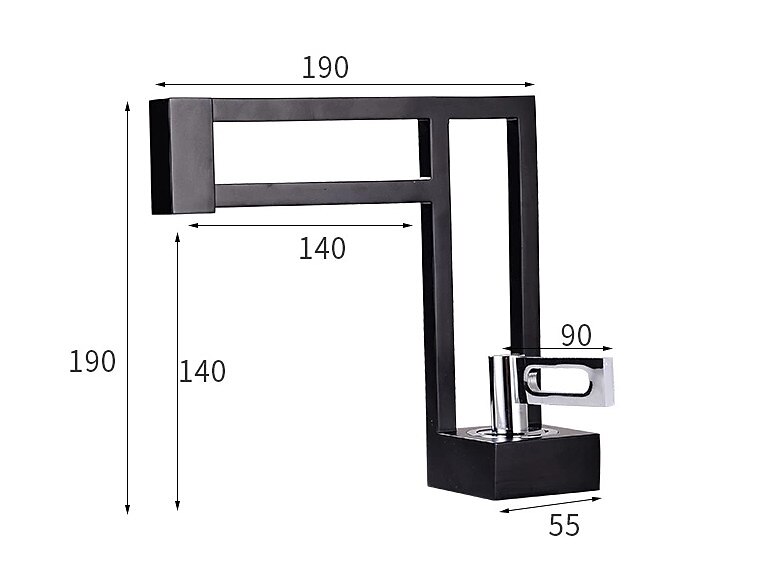 Grifo para lavabo de baño, estilo moderno de latón, grifos de baño de un solo mango con un solo orificio con interruptor de agua caliente y fría 2025 - $113.99 –P6