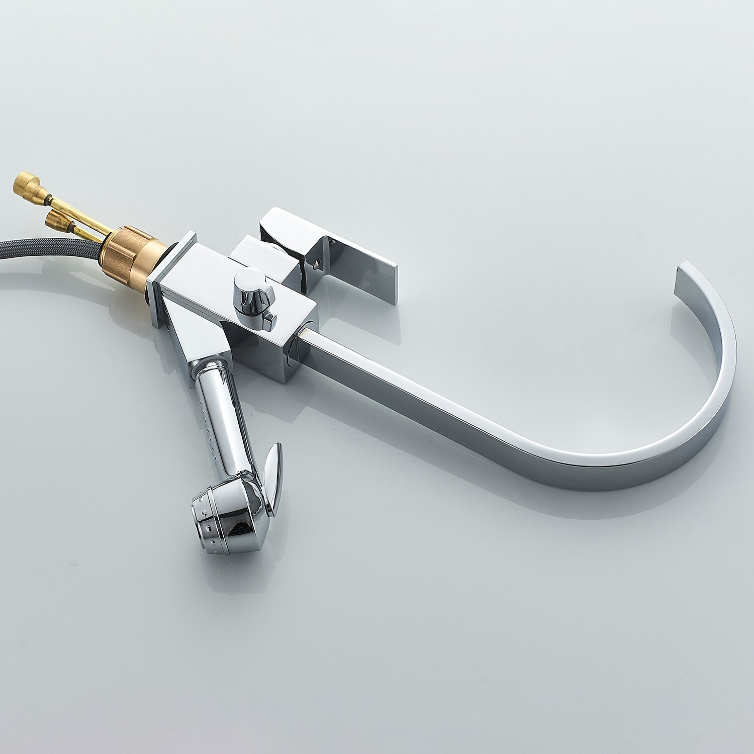 rubinetto cucina - monocomando due fori estraibile galvanizzato /&amp;timido;pull-down / beccuccio standard / alto /&amp;shy;high arc centerset rubinetti da cucina contemporanei del 2025 a $121.99 –P2