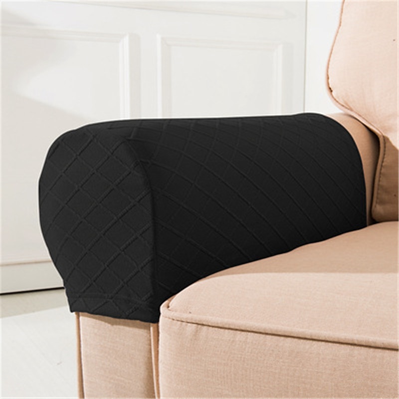 Fundas para reposabrazos de sillas, color burdeos, para sofás, fundas para brazos de sofá, fundas de spandex y jacquard, protectores de muebles antideslizantes, fundas de sillón lavables para sillón 2025 - $18.49 –P10