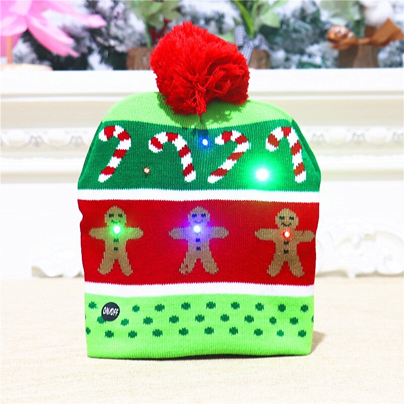 natale per bambini decorazione per adulti cappello led cappello di natale bagliore natale berretti in maglia unisex vacanza bagliore maglioni regali di natale ornamenti del partito di capodanno del 2025 a $6.99 –P15