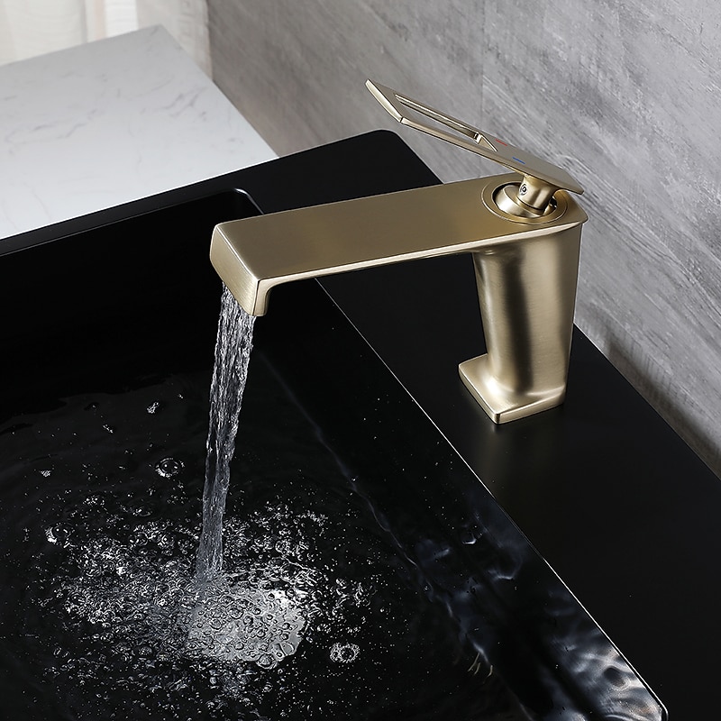 ברז אמבטיה בית חווה ידית אחת כיור כיור כיור ברז כרום/שחור/אפור/זהב זמין 2025 - $145.99 –P10