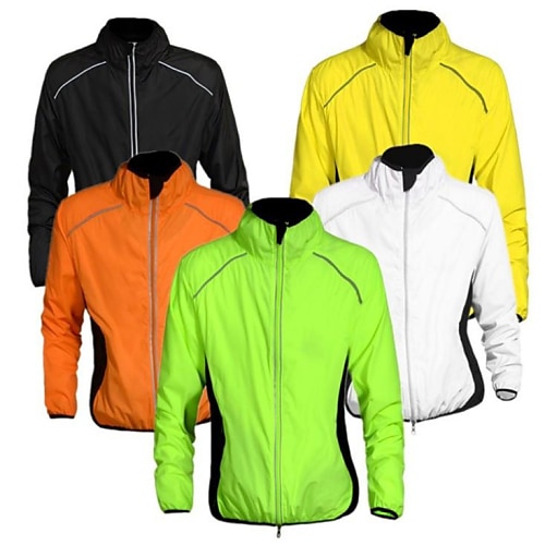 WEST BIKING® Herr Cykeljacka Cykel Jacka Vindjackor Solskyddande kläder Vindtät Andningsfunktion Reflexremsa sporter Elastan Orange / Gul / Grön Bergscykling Vägcykling Kläder Slapp form Cykelkläder 2025 - $40.99 –P1