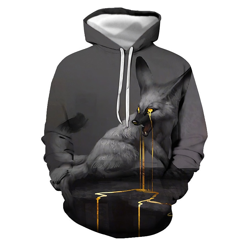 Men's Graphic Fox Hoodie Hoodies Sweatshirt Hoodie Long Sleeve Hooded Sweatshirt Hooded Streetwear 3D Print Casual Daily Royal Blue Blue Print Spring & Fall Designer 2025 - $29.99 –P5