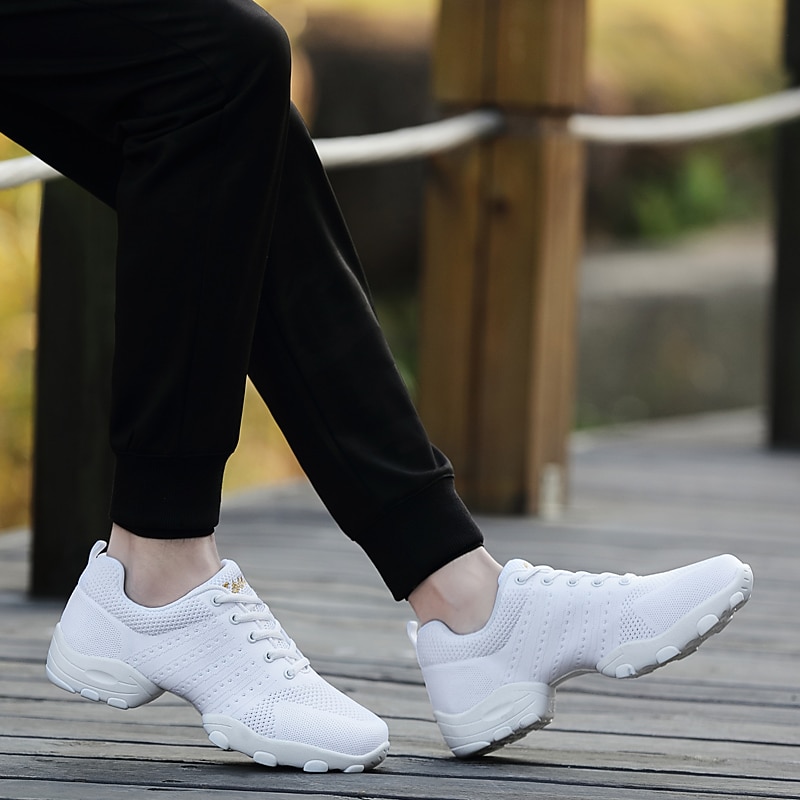 ανδρικά αθλητικά παπούτσια χορού από δίχτυ που αναπνέουν - ελαφριά παπούτσια τζαζ με κορδόνια με μαλακή σόλα για άνεση και ευελιξία 2026 - $59.99 –P12