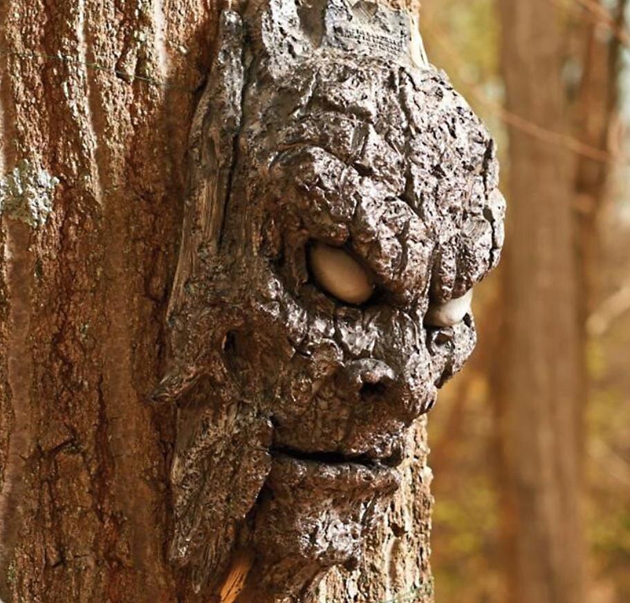 halloween stand alone rinde gesicht baum monster gesichts make-up gesichtszüge dekorationen ostern kreative requisiten 2025 - $54.99 –P3