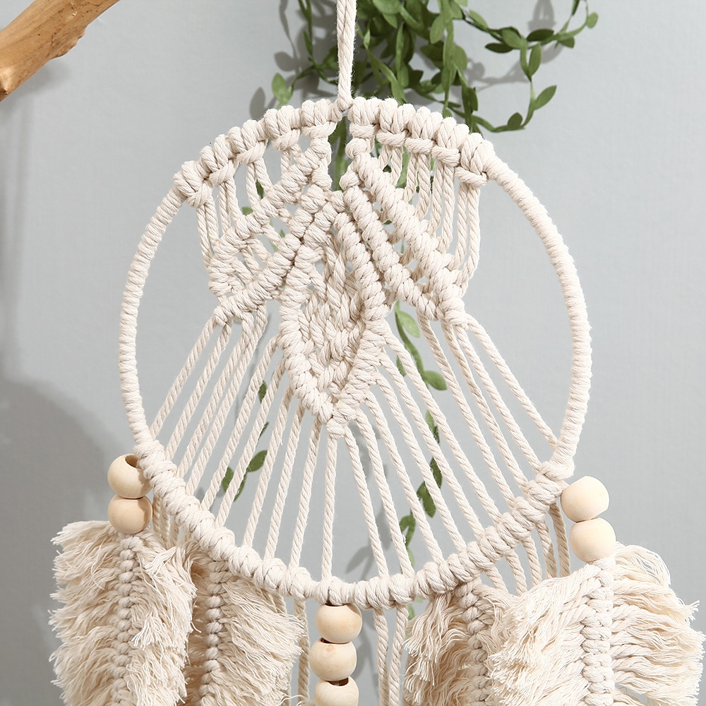 Boho łapacz snów handmade prezent dekoracje ścienne wiszące ozdoba artystyczna rzemiosło tkane makrama dla dzieci sypialnia festiwal weselny 20*42cm 2025 - $26.99 –P6