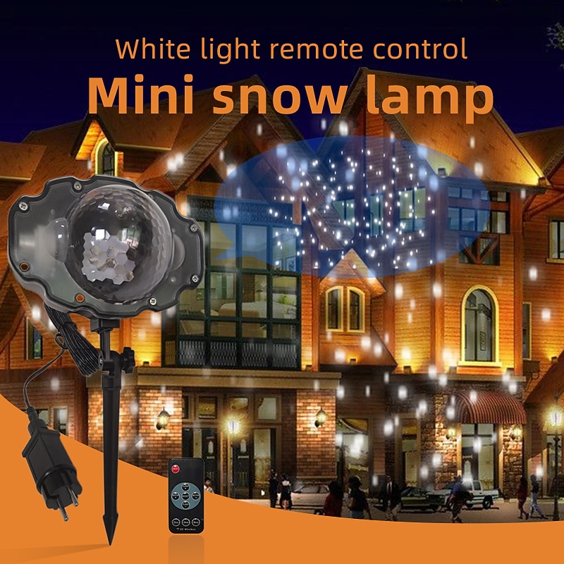 Christmas Snowflake Projection Lamp Ground Plug-in Vertical Dual-purpose Snowflake Projector Lamp Christmas Decoration Lamp Can Be Plugged In 2025 - $41.99 –P10