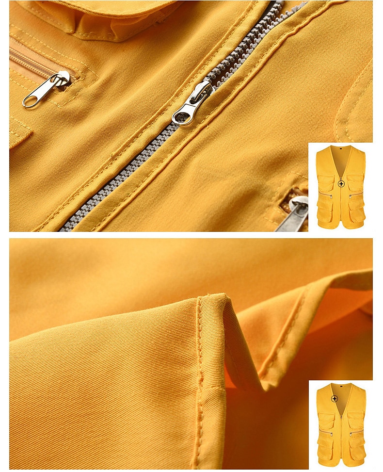 Herr Dam Fiskeväst Vandringsväst Ärmlös Väst Jacka Överdelar Utomhus Andningsfunktion Snabb tork Lättvikt Multi Pocket Marin fluorescerande grön Orange Jakt Fiske Klättring 2025 - $18.49 –P3