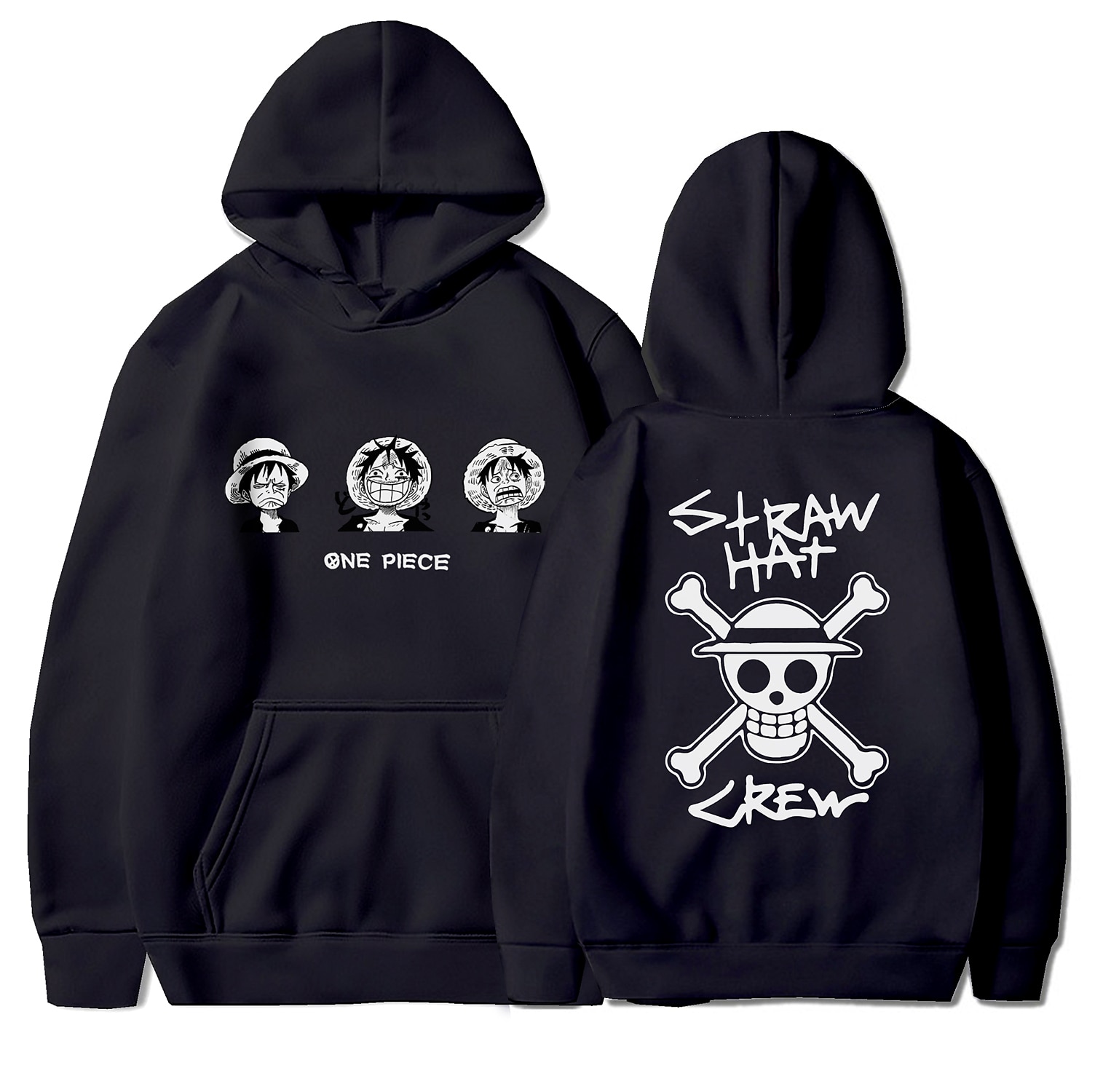 One Piece Monkey D Luffy Sudadera Animé Dibujos Anime Harajuku Gráfico Kawaii Para Pareja Hombre Mujer Adulto Vuelta al cole Estampado en caliente 2025 - $30.99 –P2