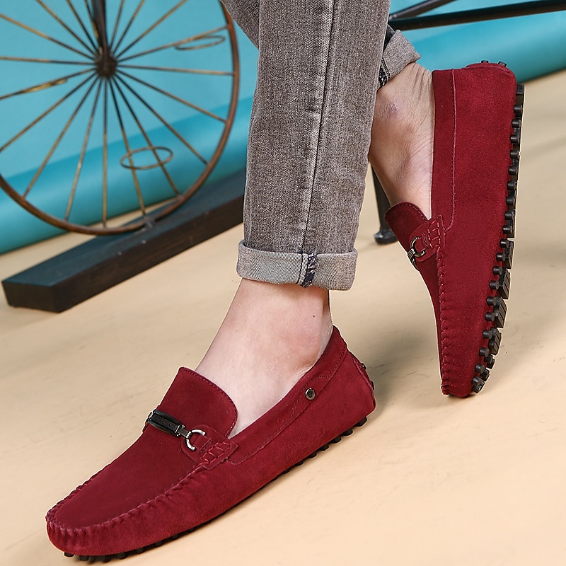 mocassins classiques en daim bleu marine pour hommes avec détails en métal - idéaux pour les occasions professionnelles décontractées et formelles de 2025 ? $54.99 –P7