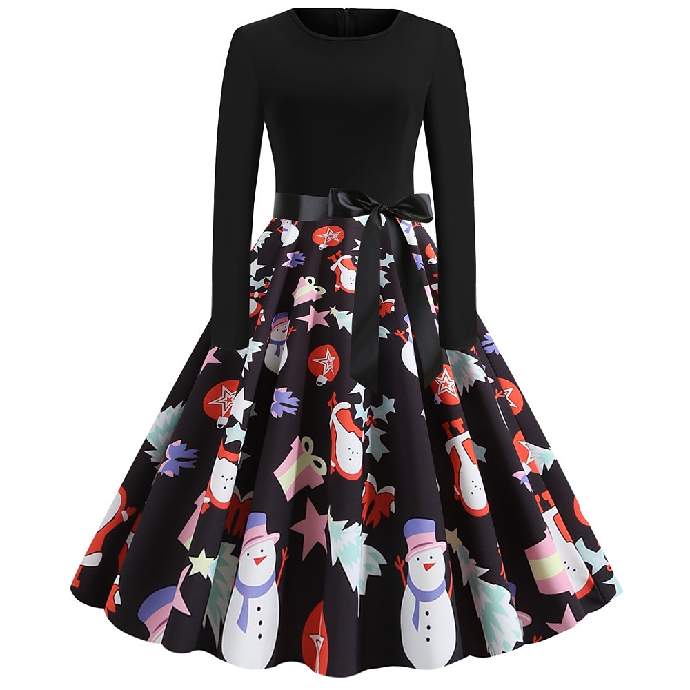 père Noël Robe de Noël Robe De Noël Fantaisie Femme Noël Nouvel an la veille de Noël 1950s Noël Adulte Soirée Noël Réveillon du nouvel an Robe de 2025 ? $21.99 –P7