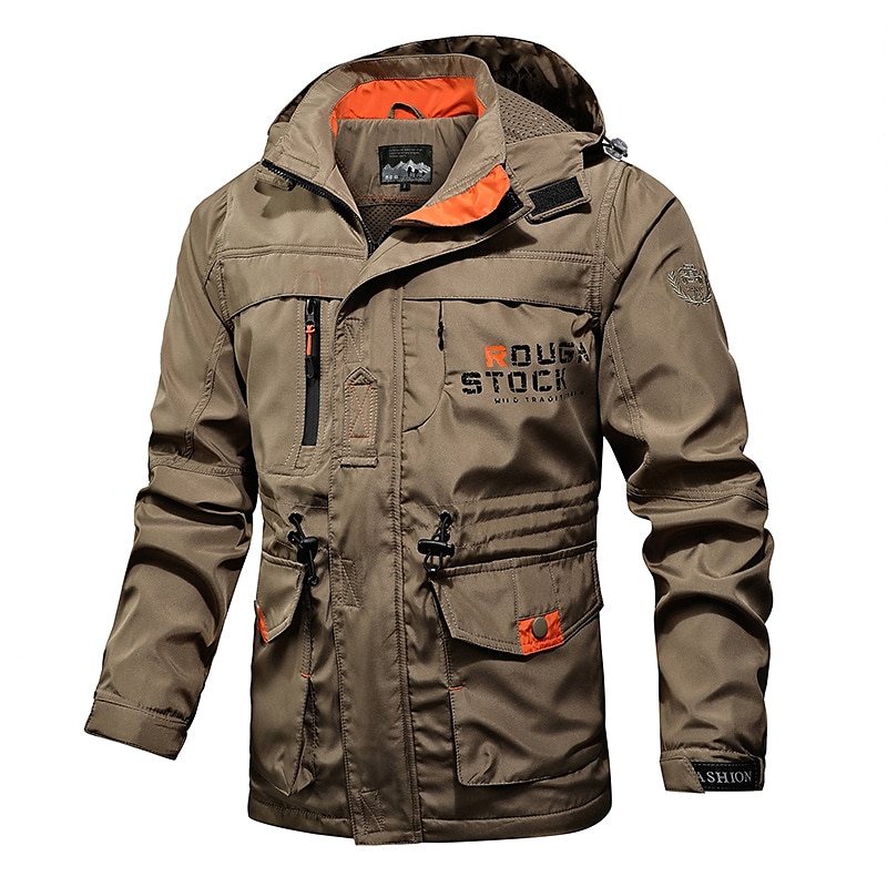 Męskie Kurtka zimowa Płaszcz zimowy Kurtka Na zewnątrz Ulica Oddychający Kieszeń Pełny zameczek Jesień Równina Sportowy Codzienny Bluza Regularny Regularny Granatowy Zielony Khaki Kurtki 2026 - $54.99 –P2