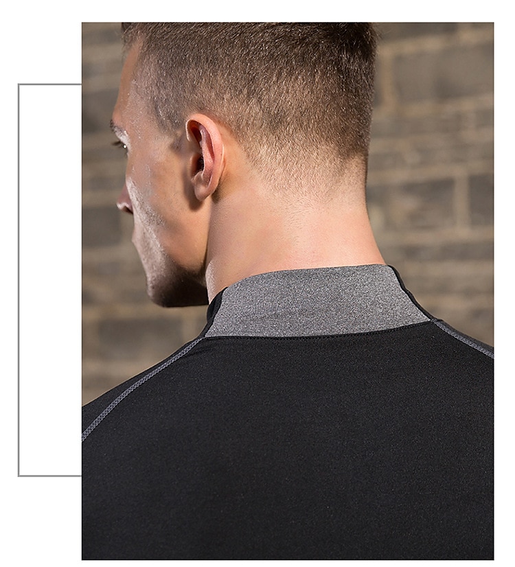 Men's Compression Shirt Running Shirt Long Sleeve Base Layer Summer Breathable Quick Dry Moisture Wicking Power Flex Fitness Gym Workout Running Sportswear Activewear Dark Grey Black White 2025 - $16.49 –P12