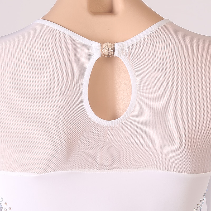 Rochie de Patinaj Artistic Pentru femei Fete Πατινάζ στο πάγο Rochii Ținute Alb Bleumarin Albastru celest Peteci Plasă Spandex Înaltă Elasticitate Antrenament Profesional Competiție Ținută Patinaj 2025 - $112.99 –P8