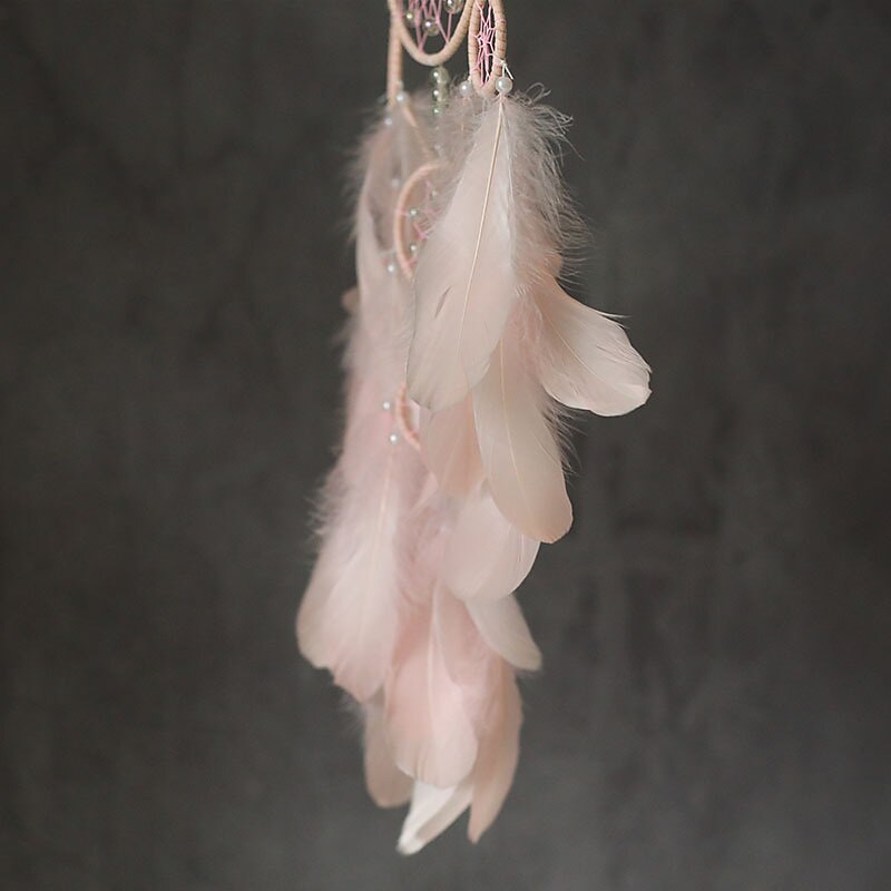 Dream Catcher Handmade Gift  with 5 Circles Feather Bead Flower Wall Hanging Decor Art Boho Style 16*70cm 2025 - $15.99 –P4