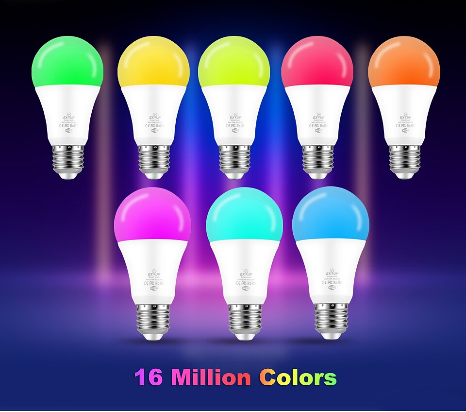 6pcs 4pcs 2pcs 1pc 10 W LED Smart Bulbs 1050 lm E27 A60(A19) 34 LED Beads SMD APP Control Smart Timing RGB+Cold&Warm White 220-240 V 2025 - $22.99 –P3