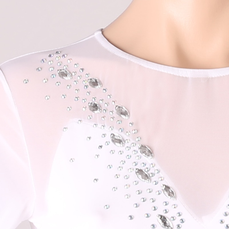 Rochie de Patinaj Artistic Pentru femei Fete Πατινάζ στο πάγο Rochii Ținute Alb Bleumarin Albastru celest Peteci Plasă Spandex Înaltă Elasticitate Antrenament Profesional Competiție Ținută Patinaj 2025 - $112.99 –P6