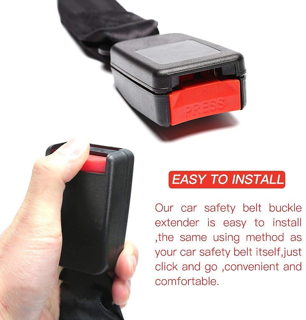 Universal Seat Belt Extension Car Auto Seat Belt Safety Belt Extender  Extension Buckle Seat Belts Extender Plug Buckle Seat Belt Clip Extender  Cover Auto For Pregnancy Fatty 2024 - US $9.59