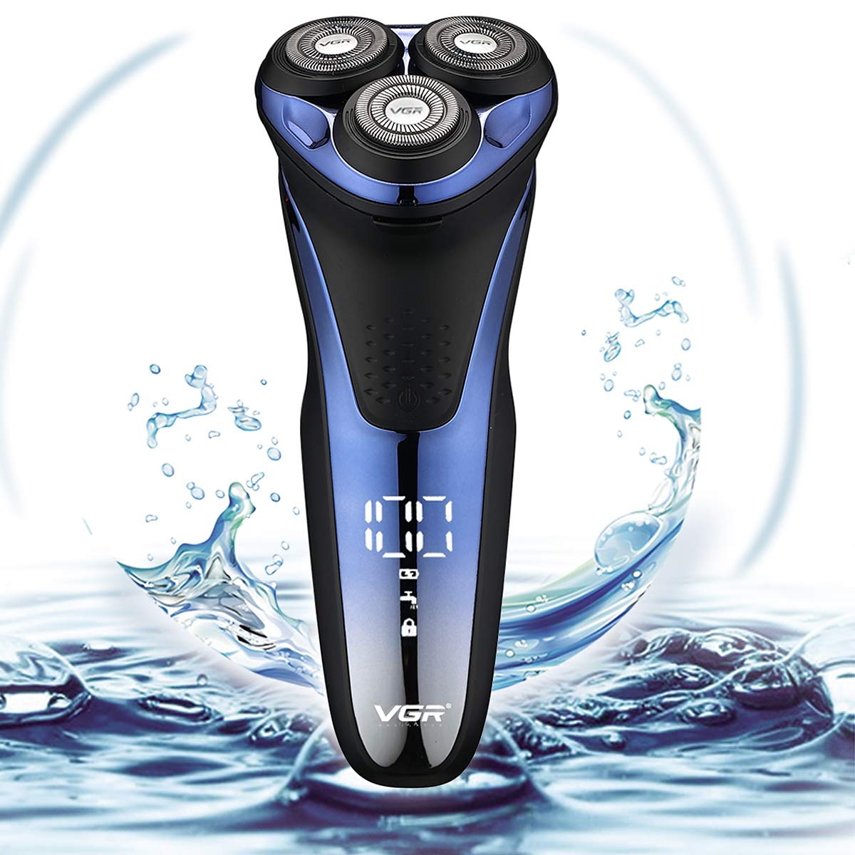 VGR Electric Razor for Men USB Rechargeable 3D Rotary Men's Shaver Pop-up Beard Trimmer Grooming Kit IPX7-Waterproof Corded & Cordless Wet Dry Beard Shavers LED Display 2025 - $47.99 –P1