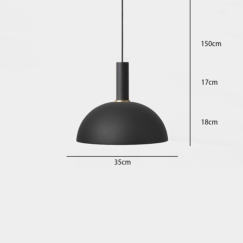 ledet pendellampe 35 cm enkelt design pendellampe metallmalte utførelser led nordic style 110-240 v 2025 - $229.99 –P1