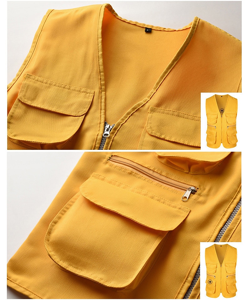 Herr Dam Fiskeväst Vandringsväst Ärmlös Väst Jacka Överdelar Utomhus Andningsfunktion Snabb tork Lättvikt Multi Pocket Marin fluorescerande grön Orange Jakt Fiske Klättring 2025 - $18.49 –P2