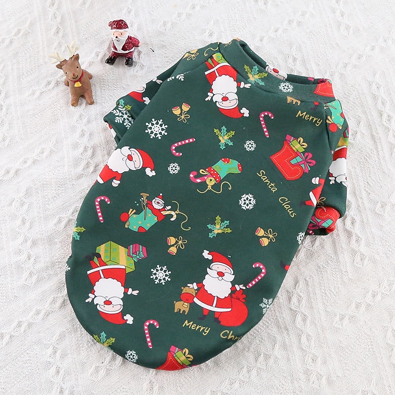 Hund Katt Julkostym Julklappar till husdjur Juloutfit jultomten söt stil Förtjusande Jul Ledigt / vardag Festival for Hes Bulldogg Mops Bichon Frisé Schnauzer 2025 - $15.49 –P8