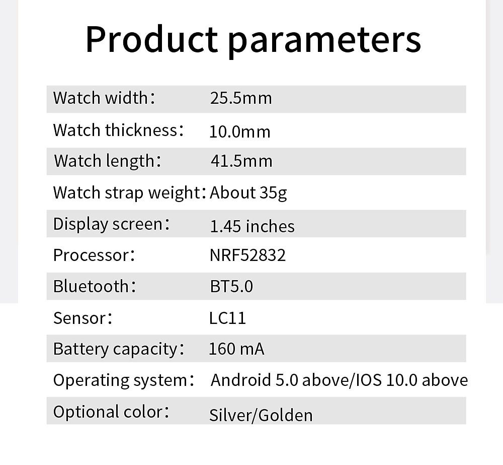 ZX19 Smart Watch 1.45 inch Smartwatch Fitness Running Watch Bluetooth Pedometer Sleep Tracker Heart Rate Monitor Compatible with Android iOS Women Call Reminder Camera Control Step Tracker IP68 25mm 2025 - $57.99 –P9