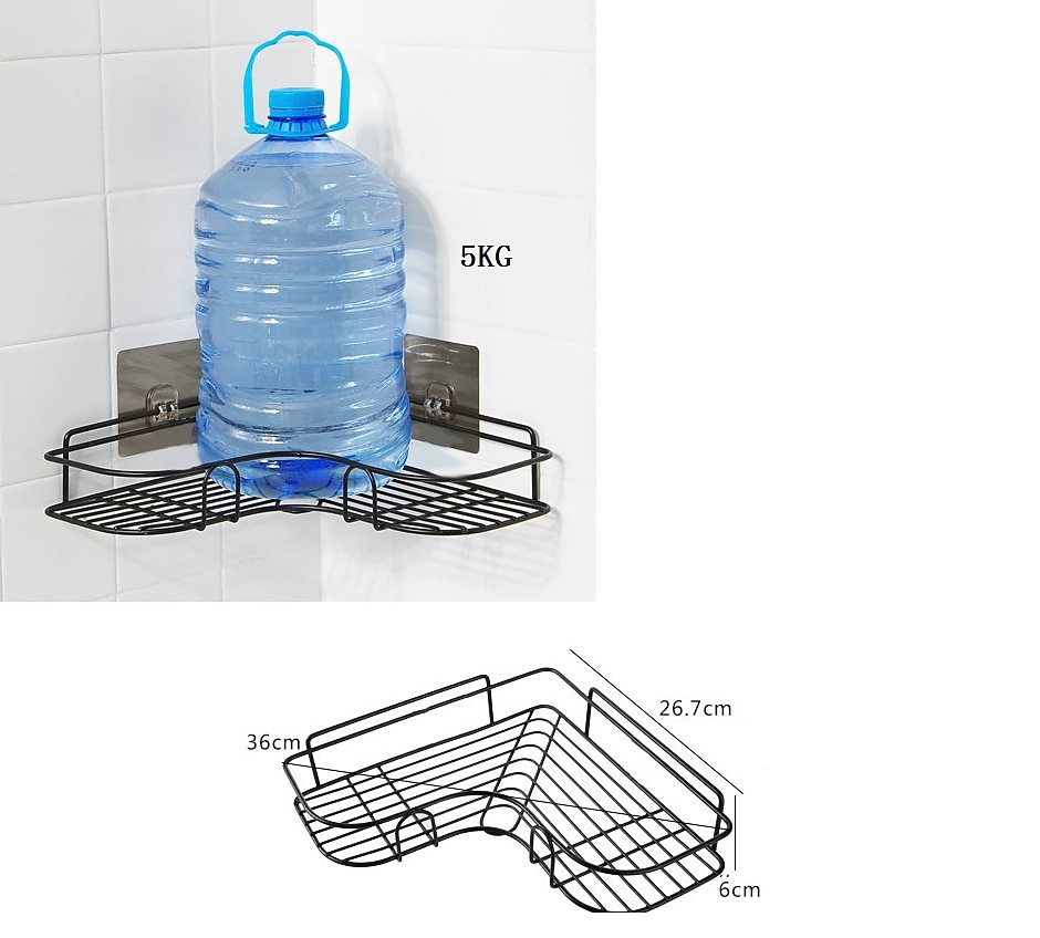 Shower Caddy Bathroom Shelf with Hooks, Shower Caddy Rack, Bathroom Kitchen No Punching Triangle Storage Rack, Bathroom Accessories 2025 - $11.49 –P5