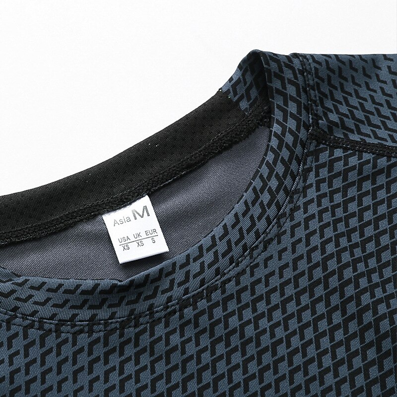 2025年 男性用 コンプレッション・シャツ ランニングＴシャツ 半袖 Tシャツ 高通気性 速乾性 吸汗性 フィットネス ジムトレーニング ランニング スポーツウェア アクティブウェア 3D印刷 ブラック ホワイト レッド  コレクション – $15.49 –P9