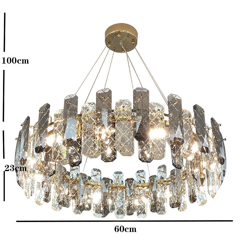 LED Pendant Lights 60 cm Pendant Lantern Design Chandelier Stainless Steel Electroplated Modern 110-240V 2025 - $1256.79 –P3
