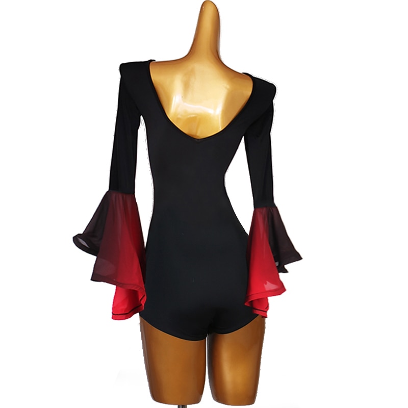 Danse de Salon Collant / Combinaison Couleur Unie Femme Entraînement Manches Longues Taille haute Spandex de 2026 ? $85.99 –P2