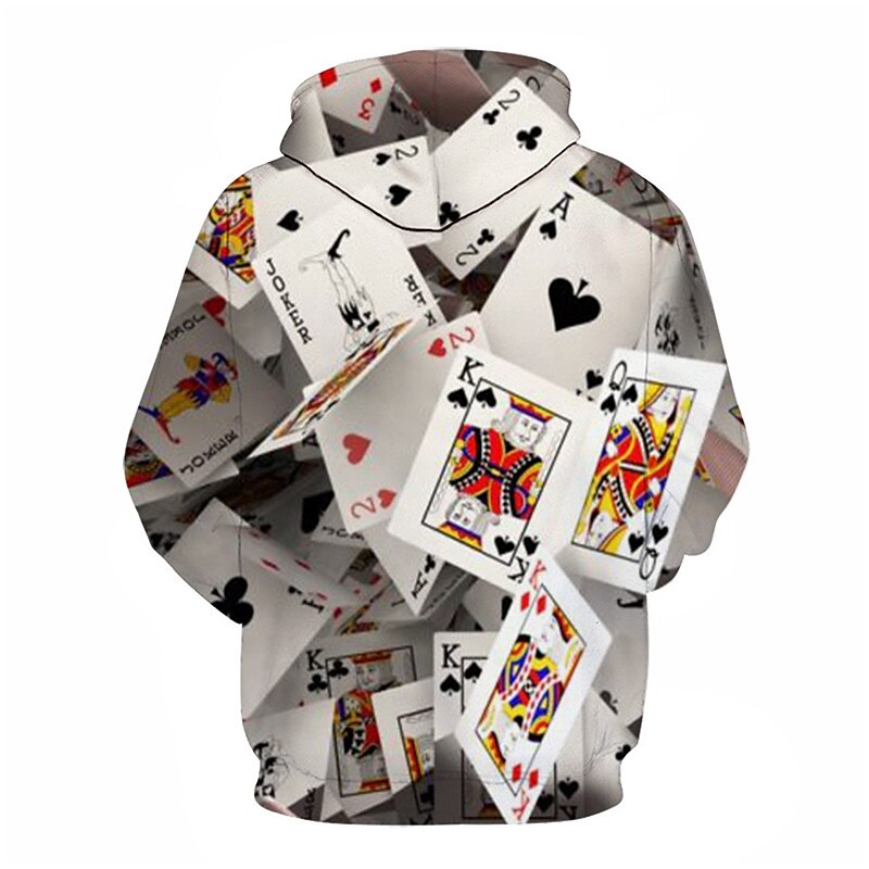 Per uomo Pop art Carte francesi Felpa con cappuccio Felpe Felpa Felpa con cappuccio Manica lunga Felpa con cappuccio Con cappuccio Streetwear Stampa 3D Informale Giornaliero Argento Nero Stampa del 2025 a $31.99 –P6