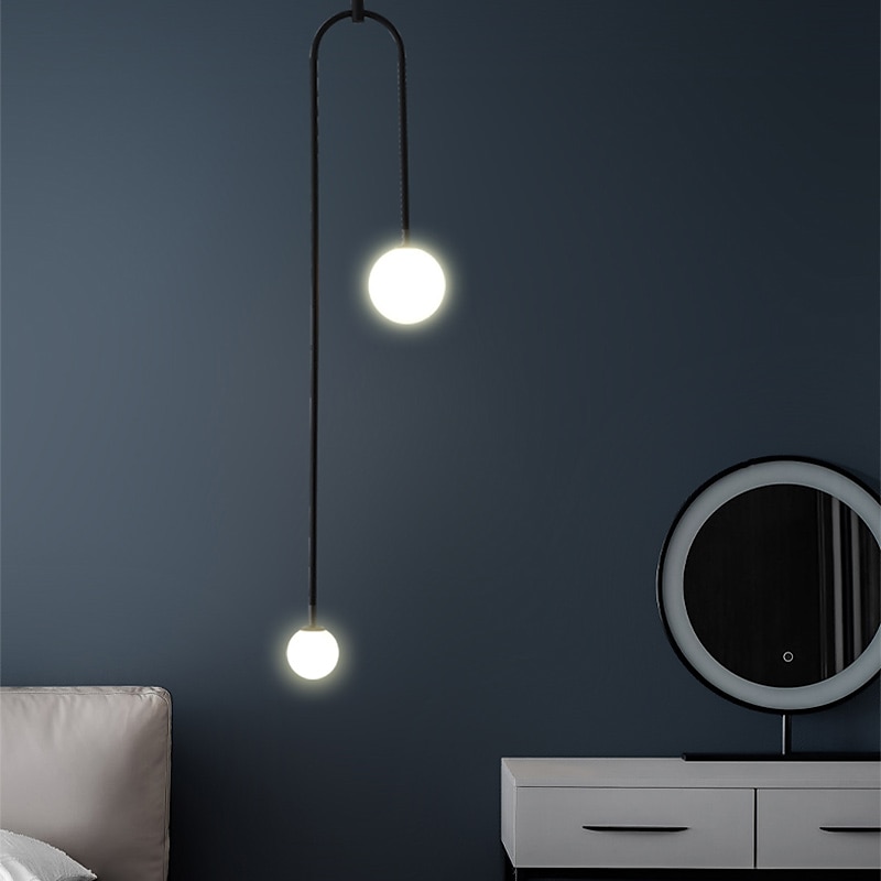 2-valaisin led-riippuvalaisin 120cm himmennettävä maapallo ympyrä design-riippuvalaisin akryyli taiteellinen muodollinen moderni pohjoismainen tyyli kaupat / kahvilat ruokasali makuuhuone lastenhuoneen valot 110-240v 2025 - $167.99 –P5