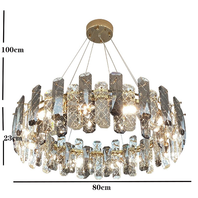 LED Pendant Lights 60 cm Pendant Lantern Design Chandelier Stainless Steel Electroplated Modern 110-240V 2025 - $1256.79 –P4
