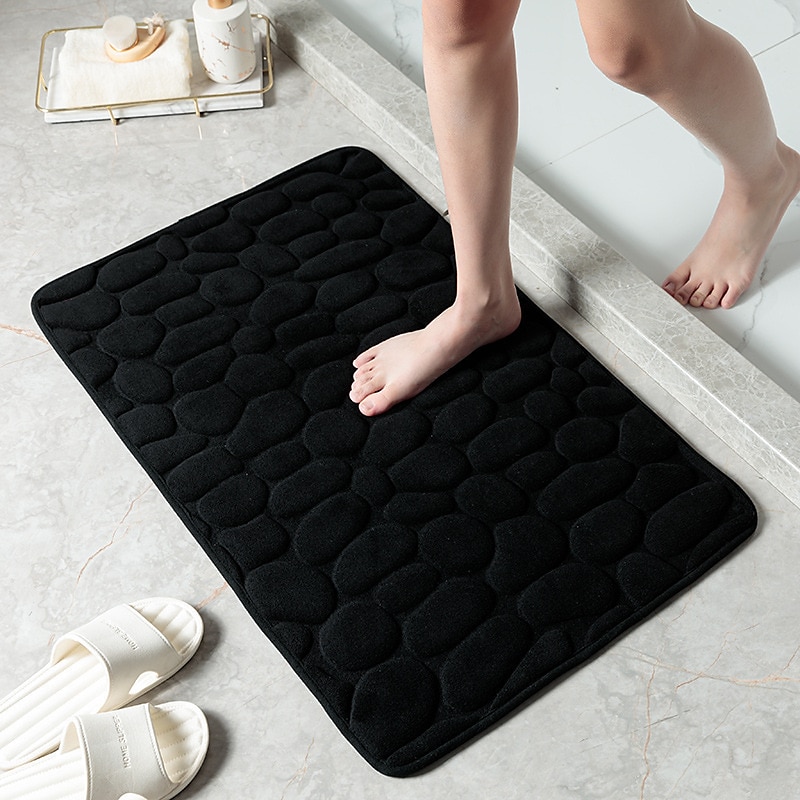 Kopfsteinpflaster-Badematte, rutschfeste Memory Foam-Unterlage, waschbare Badvorleger, schnell wasserabsorbierend, rutschfest, waschbar, dick, weich und bequem, Teppich für Duschräume 2025 - $18.99 –P12