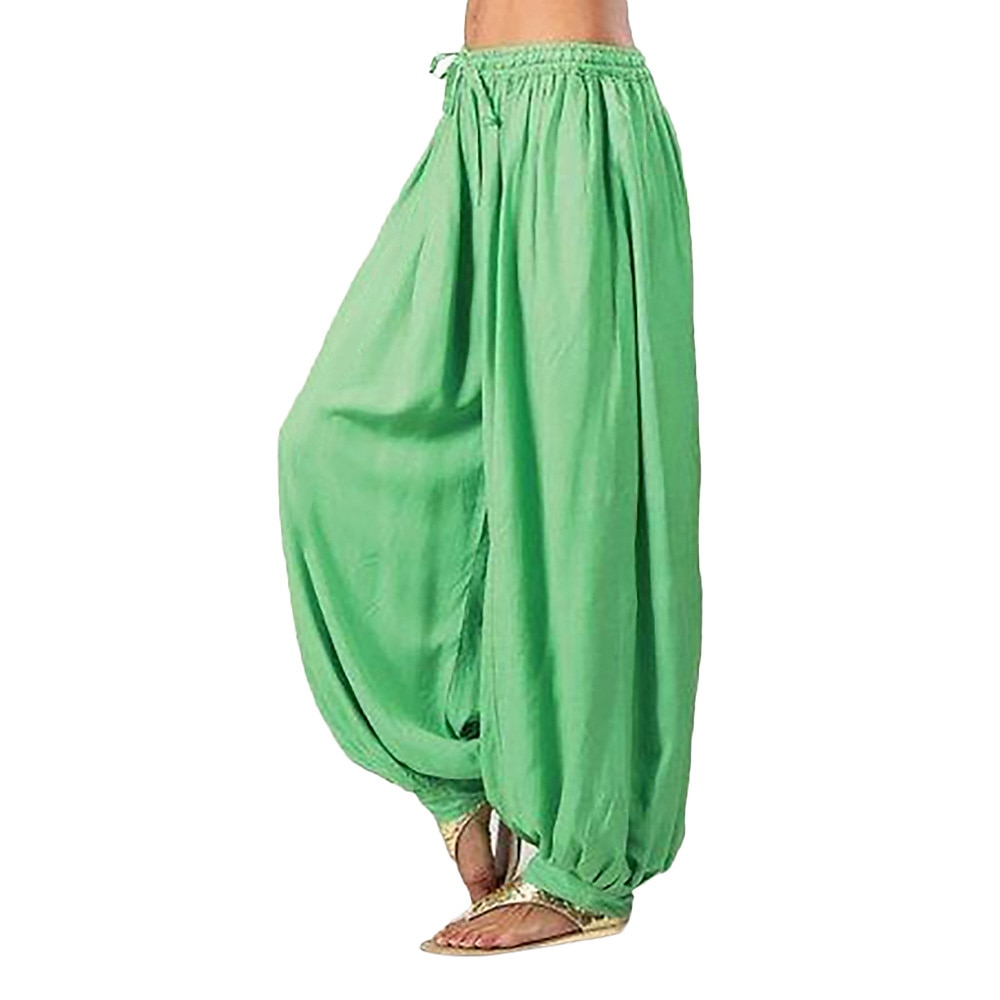 Truwelby Womens Boho Harem Hippie Bohemian Pilates Yoga Pants Casual Beach Workout High Waisted Wide Leg Pants Plus Size 8-18