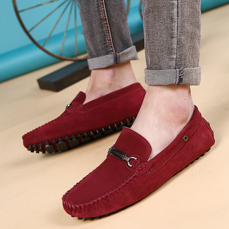 mocassins classiques en daim bleu marine pour hommes avec détails en métal - idéaux pour les occasions professionnelles décontractées et formelles de 2025 ? $54.99 –P6