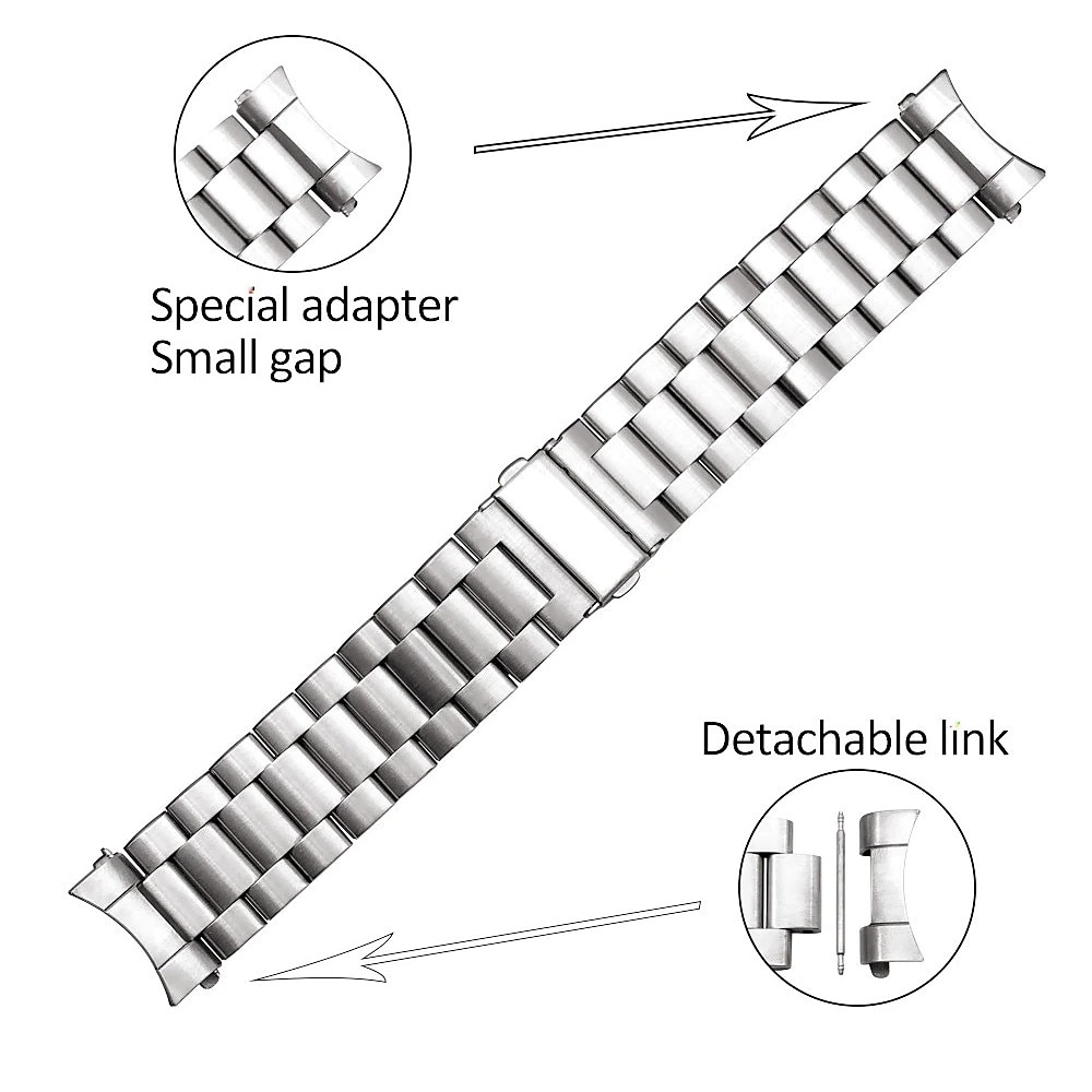 Watch Band for Samsung Galaxy Galaxy Watch 3 45mm 46mm Gear S3 Classic Frontier 2 Neo Live Stainless Steel Replacement  Strap Quick Release 22mm Link Bracelet Wristband 2025 - $9.99 –P7