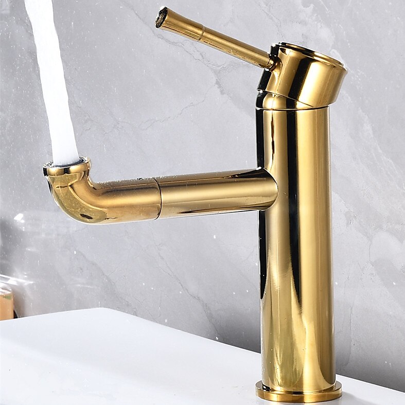 Bathroom Sink Faucet - Pull Out Oil-Rubbed Bronze / Antique Brass Centerset Single Handle One Holebath Taps 2025 - $113.99 –P6