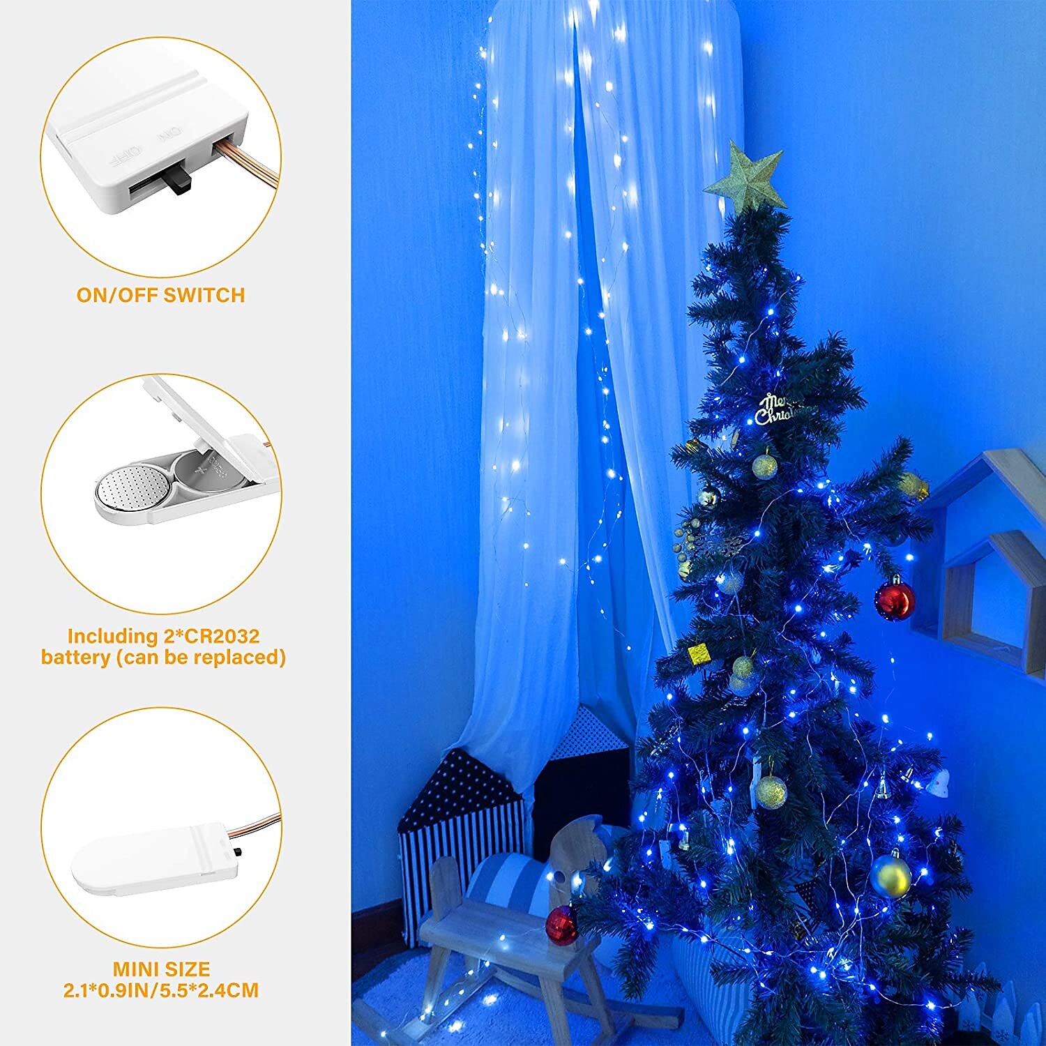 Elegant Wedding Reception Party 24pcs 1M 10Leds LED String Fairy Lights Garland Decorative Light Outdoor String Lights Copper Wire CR2032 Battery Operated Christmas Wedding Party Decoration 2025 - $34.99 –P16