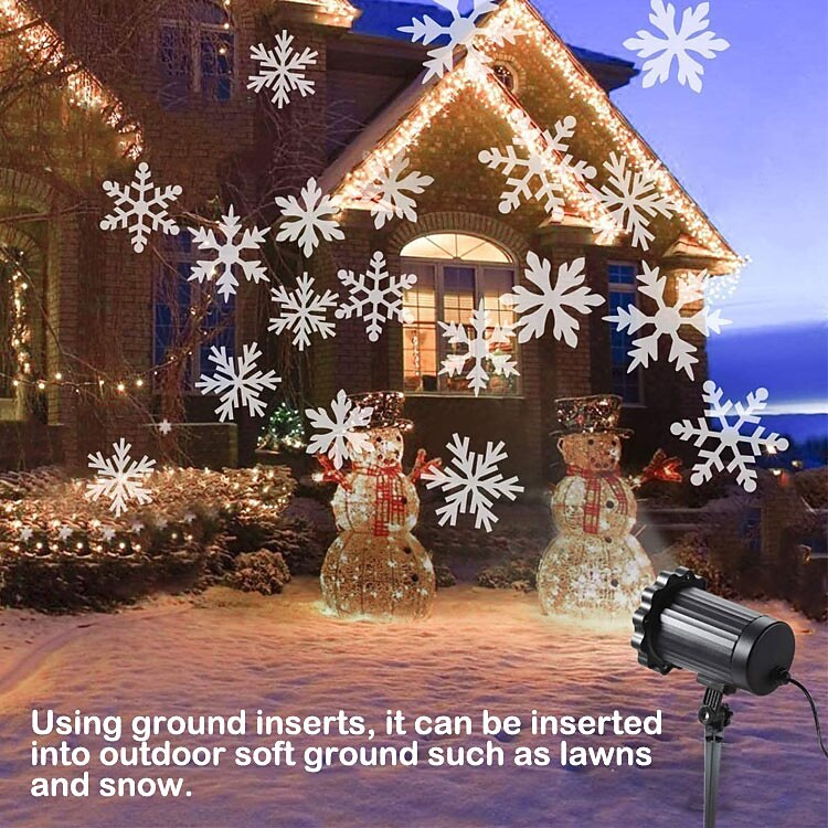 Christmas Light Snowflake Projection Lamp Christmas Decoration Lamp Can Be Remotely Plugged In 2025 - $40.99 –P3