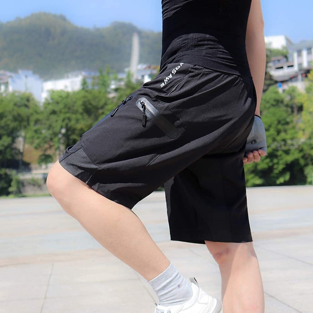 WOSAWE Voor heren MTB shorts Wielrenshorts Fietsen Gewatteerde shorts MTB shorts Ruim Passend Bergracen Wegwielrennen Sport 3D-pad Fietsen Ademend Anatomisch ontwerp Zwart Groen Siliconen Kleding 2025 - $37.99 –P11