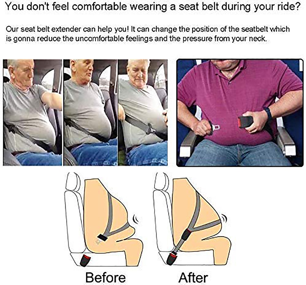 Универсальное удлинение ремня безопасности — удлинитель безопасности с пряжкой подходит для беременных или людей с большей фигурой 2026 - $21.99 –P8