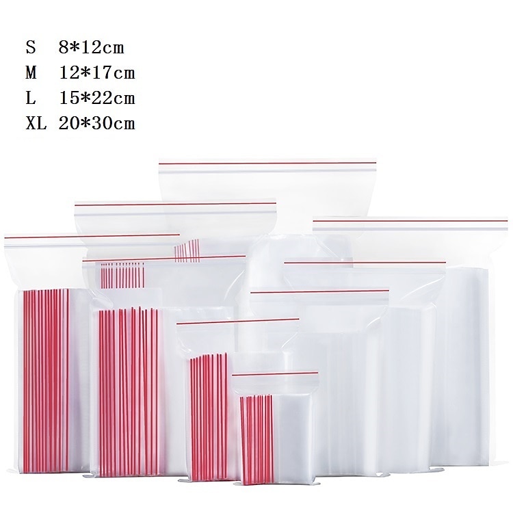 100 kpl kirkas vetoketjupussi muovipakkauspussit sulkuvetoketju muovipussit korut ruoka vetoketjullinen säilytyspussi 2026 - $11.49 –P4