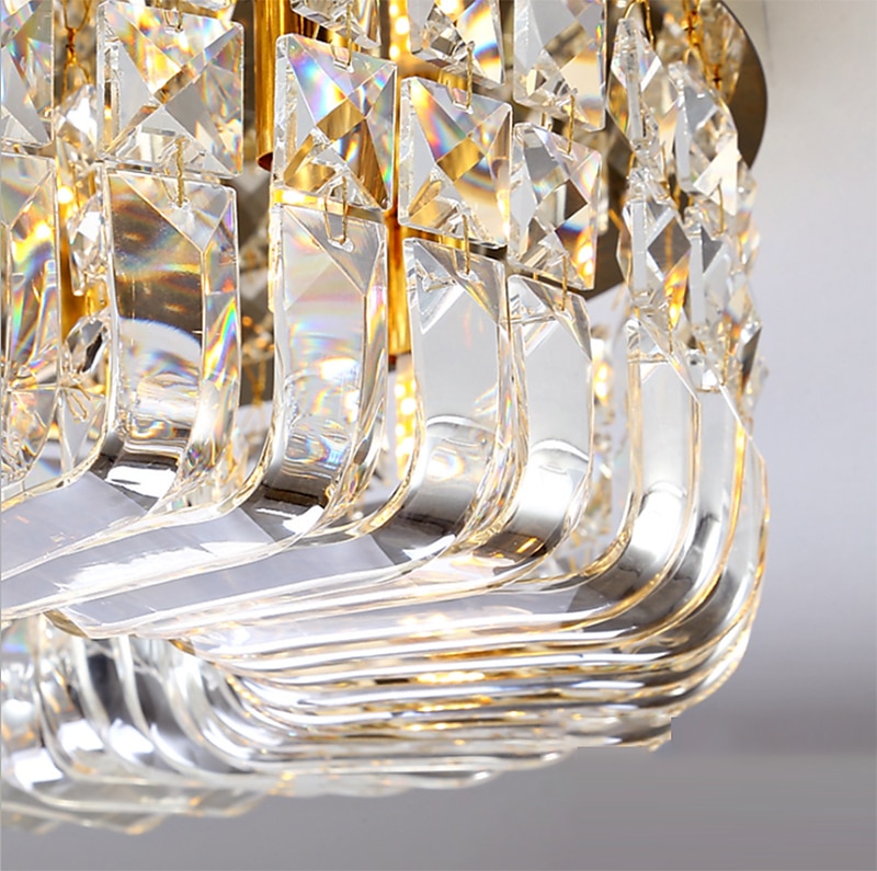 50cm 60cm 80cm luces de techo cristal diseño de círculo único araña de metal morden lujo estilo nórdico dormitorio sala de estar araña led 110-120v 220-240v 2025 - $601.99 –P11