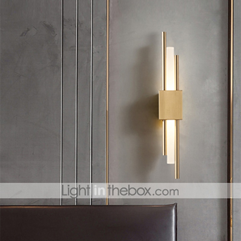 lightinthebox 1-luz 50cm luzes de parede led lâmpadas de parede clássicas de estilo nórdico design de linha sala de estar quarto luz de parede tradicional de liga de alumínio 110-120v 220-240v 5 w de 2025 por $104.99 –P19