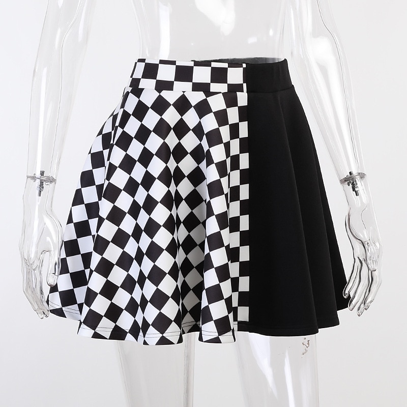 Vintage Punk & Gothic Masquerade Normal Goth Girl Plaid Checkered Fancy Dress Women's Event / Party Adults' Skirts Summer Spring 2026 - GBP £16 –P10