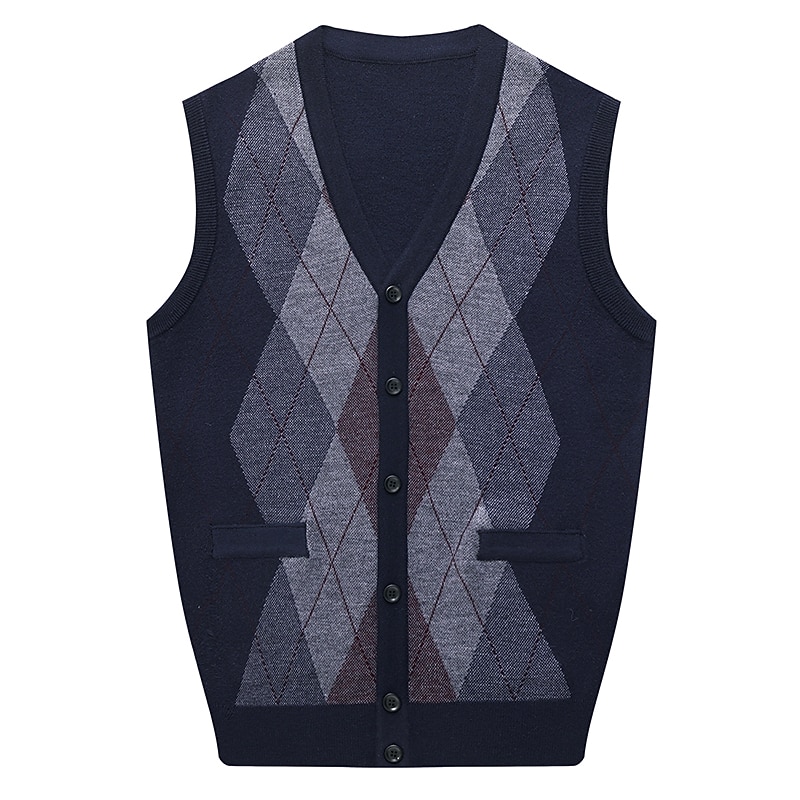 Homens Colete de moletom Vestido Suéter Blusa de lã Carregam Tricotar Tricotado Entrançado Bloco de cor Halter pescoço Estilo vintage Diário Final de semana Roupa Outono Inverno Vinho Azul Marinha S de 2025 por $41.99 –P1