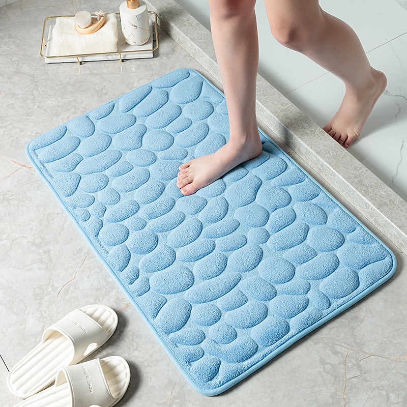 Kopfsteinpflaster-Badematte, rutschfeste Memory Foam-Unterlage, waschbare Badvorleger, schnell wasserabsorbierend, rutschfest, waschbar, dick, weich und bequem, Teppich für Duschräume 2025 - $18.99 –P7
