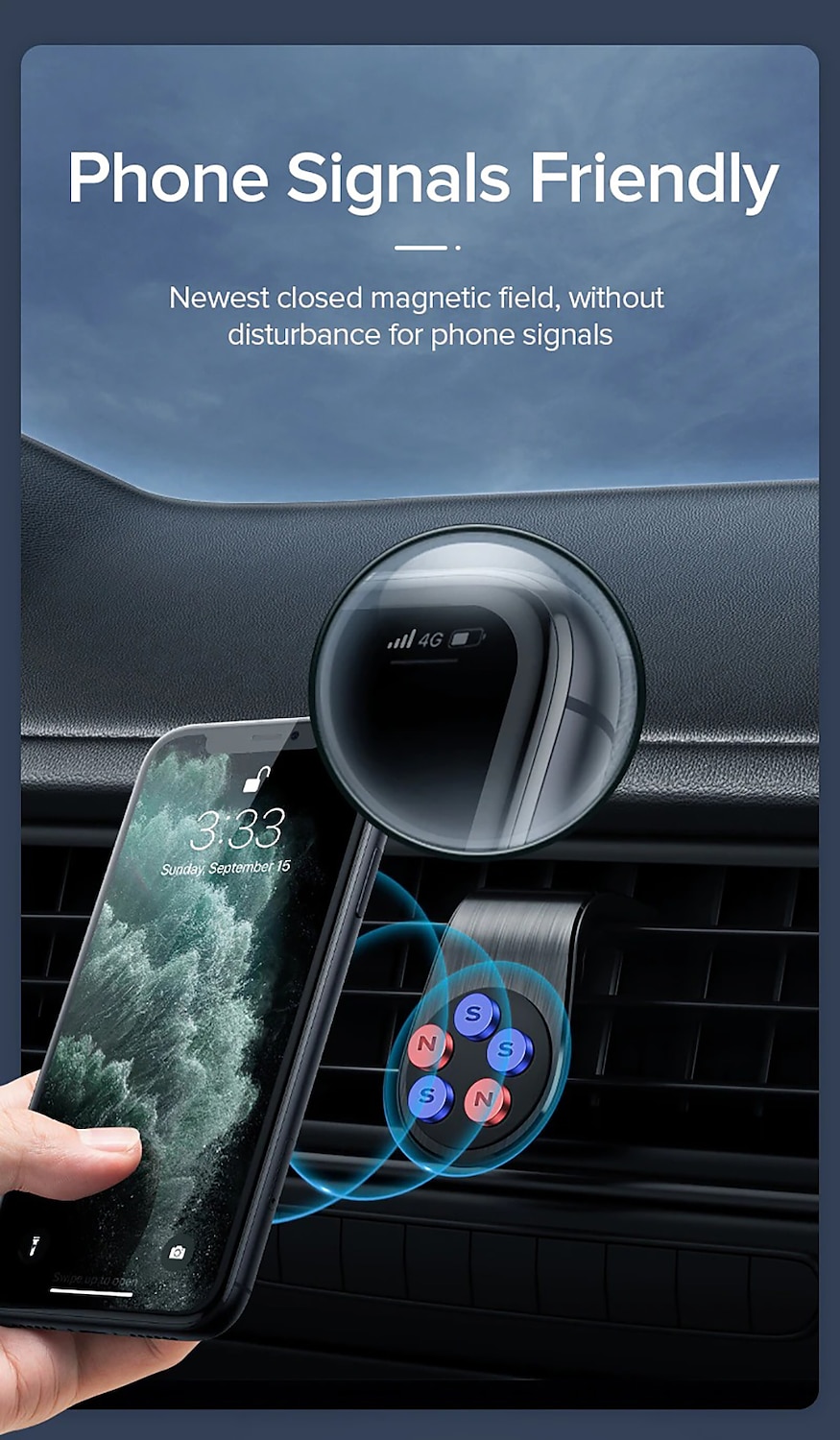 Metal Magnetic Car Phone Holder Mini Air Vent Clip Mount Magnet Mobile Stand For iPhone XS Max 11Pro Xiaomi SAMSUNG Galaxy Note10 Smartphones 2025 - $14.99 –P11